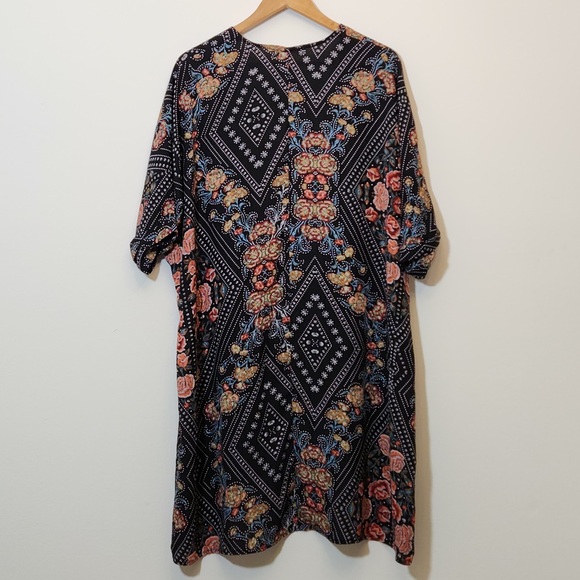 Floral Short-Sleeve Cover-Up - Picture 2 of 5